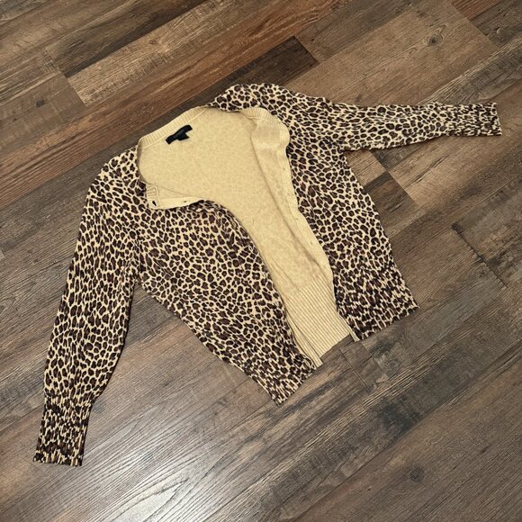 Express Women's Leopard Print Cardigan L - Picture 2 of 4